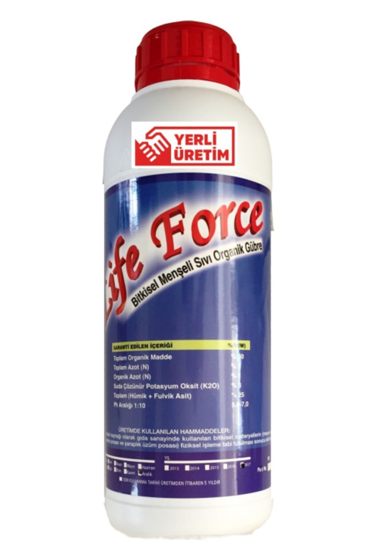Life Force 1 Lt Humik Fulvik %25 Ph:5-7 ( Bitkilere Enerji ) Organik Sıvı Yaprak Ve Toprak