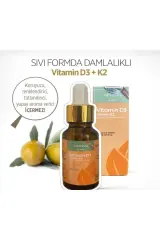 D3 + K2 Içeren Takviye Edici Vitamin 20 Ml Damlalıklı Cam Şişe